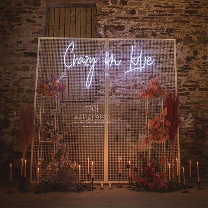 Crazy In Love White Handwritten Led Neon Sign Wedding Party Decor | Shineneon