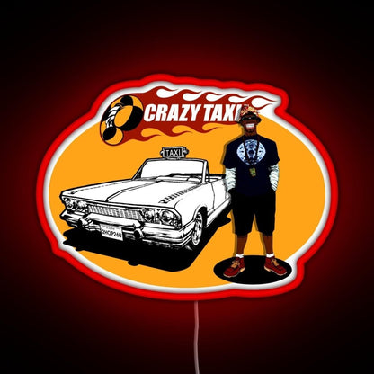 Crazy Taxi B D Joe 2d Rgb Led Neon Sign Pop Wall Art - Shineneon