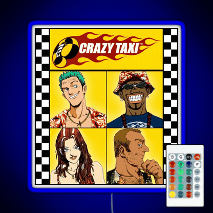 Crazy Taxi Essential Rgb Led Neon Sign Pop Wall Art