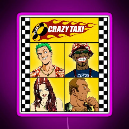 Crazy Taxi Essential Rgb Led Neon Sign Pop Wall Art - Shineneon