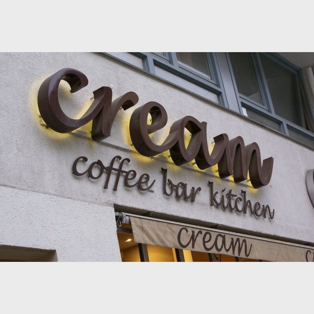Cream Coffee Bar Kitchen 3D Backlit Channel Letters Led Light Sign - Shineneon