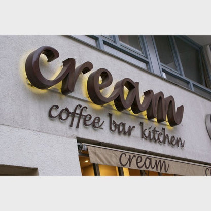 Cream Coffee Bar Kitchen 3D Backlit Channel Letters Led Light Sign - Shineneon