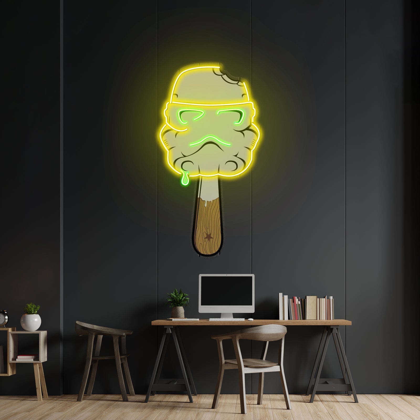 Cream Led Neon Acrylic Artwork For Sale - Shineneon