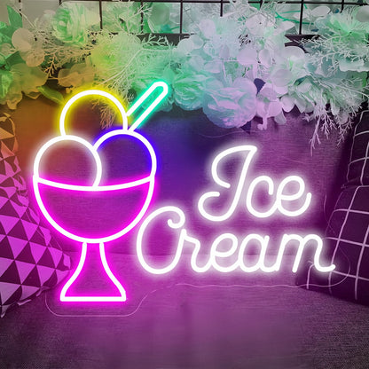 Creamy Delight Ice Cream Cup Neon Sign | Shineneon