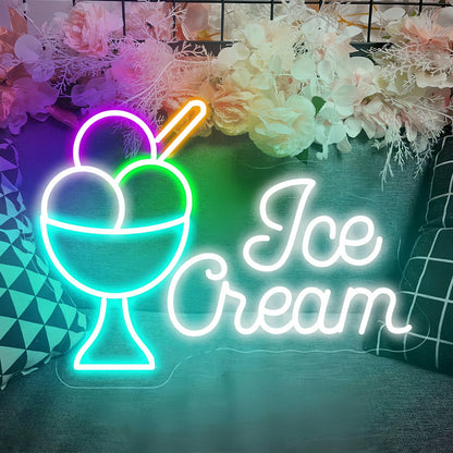 Creamy Delight Ice Cream Cup Neon Sign | Shineneon