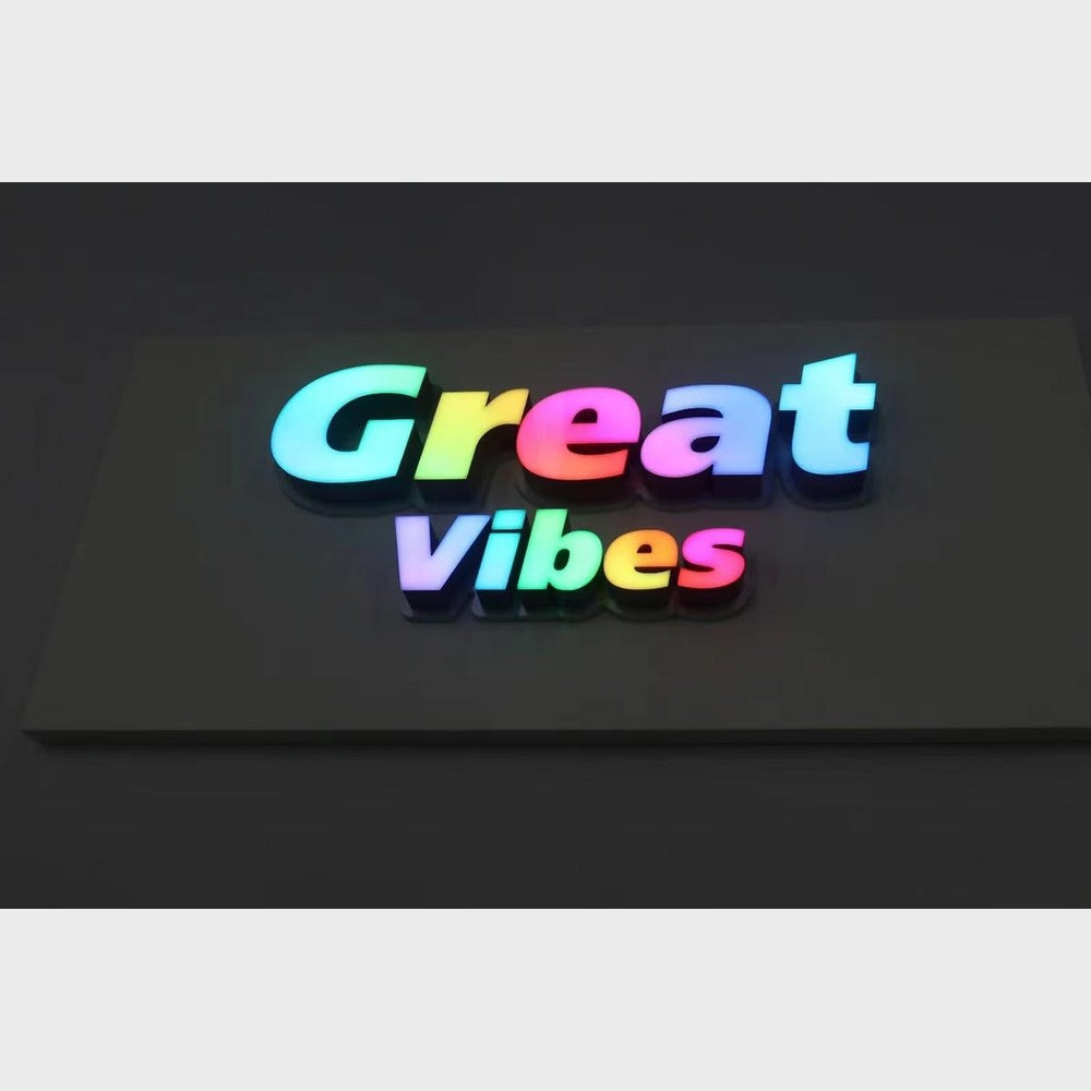 Creat Vibes 3D Frontlit Channel Letters Led Light Sign