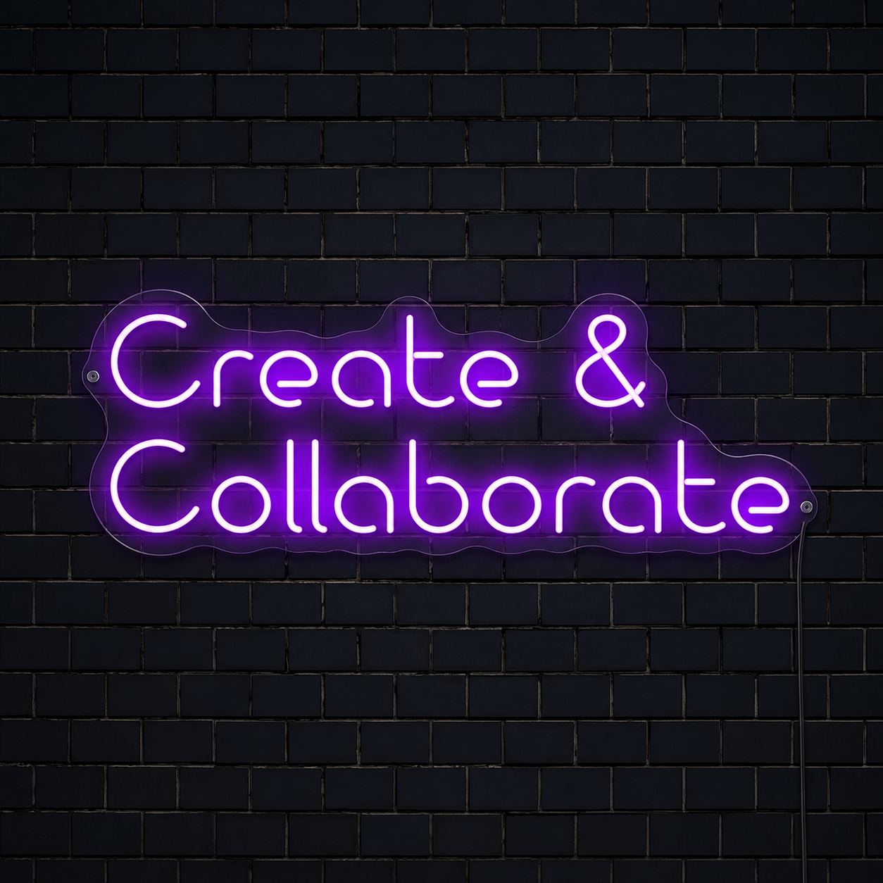 Create And Collaborate Wall Decor LED Neon Sign - 01 Original Product Image