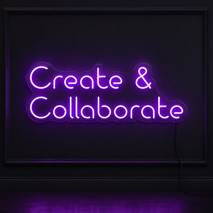 Create And Collaborate Wall Decor LED Neon Sign - 02 High-Converting Product Image