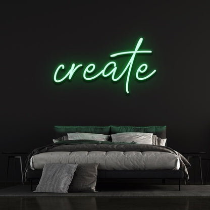 Create Led Neon Sign Light Blue Bedroom Wall Art For Creative Spaces | Shineneon