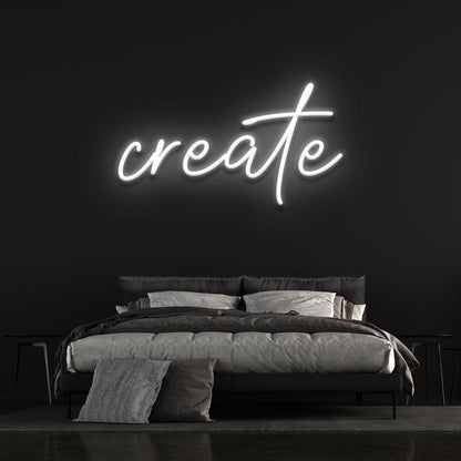 Create Led Neon Sign Light Blue Bedroom Wall Art For Creative Spaces | Shineneon