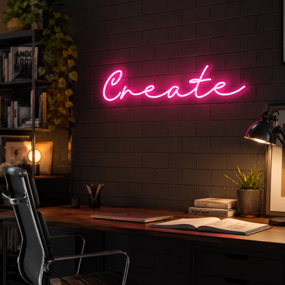 Create Wall Decor LED Neon Sign - 03 Real Lifestyle Scene