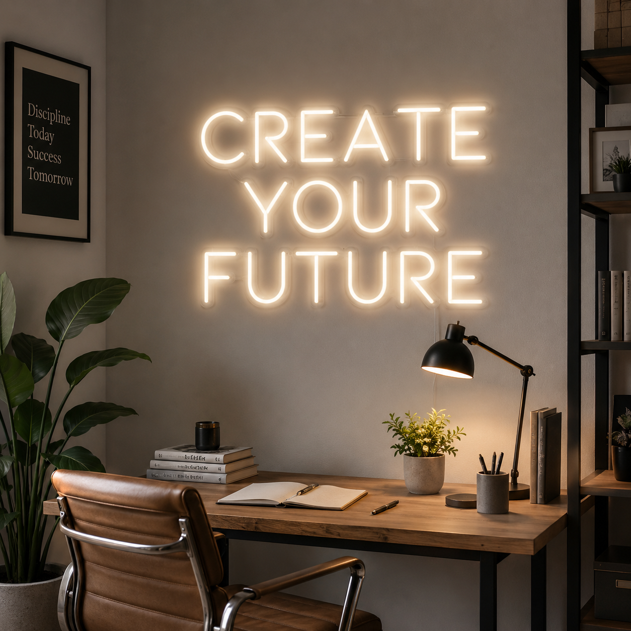 Create Your Future Wall Decor LED Neon Sign - 03 Real Lifestyle Scene