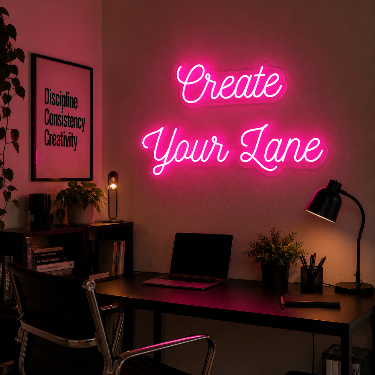 Create Your Lane Wall Decor LED Neon Sign - 03 Real Lifestyle Scene
