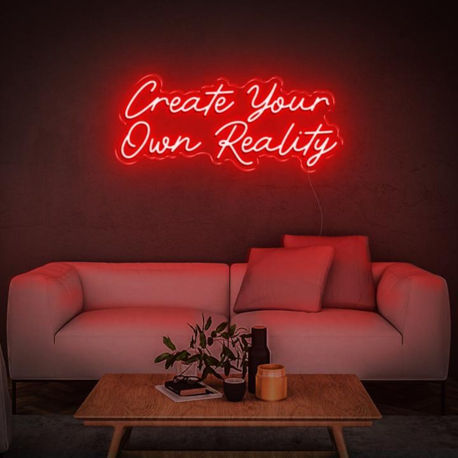 Create Your Own Reality Purple Curvy Led Neon Sign For Modern Home Wall Decor | Shineneon