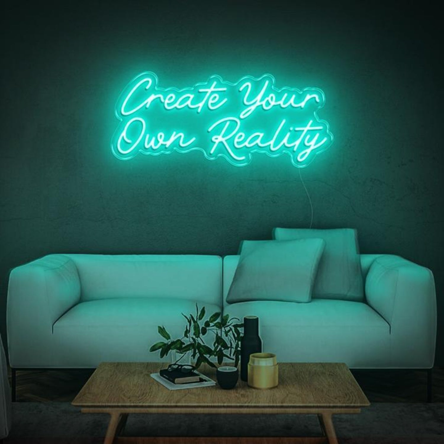 Create Your Own Reality Purple Curvy Led Neon Sign For Modern Home Wall Decor | Shineneon