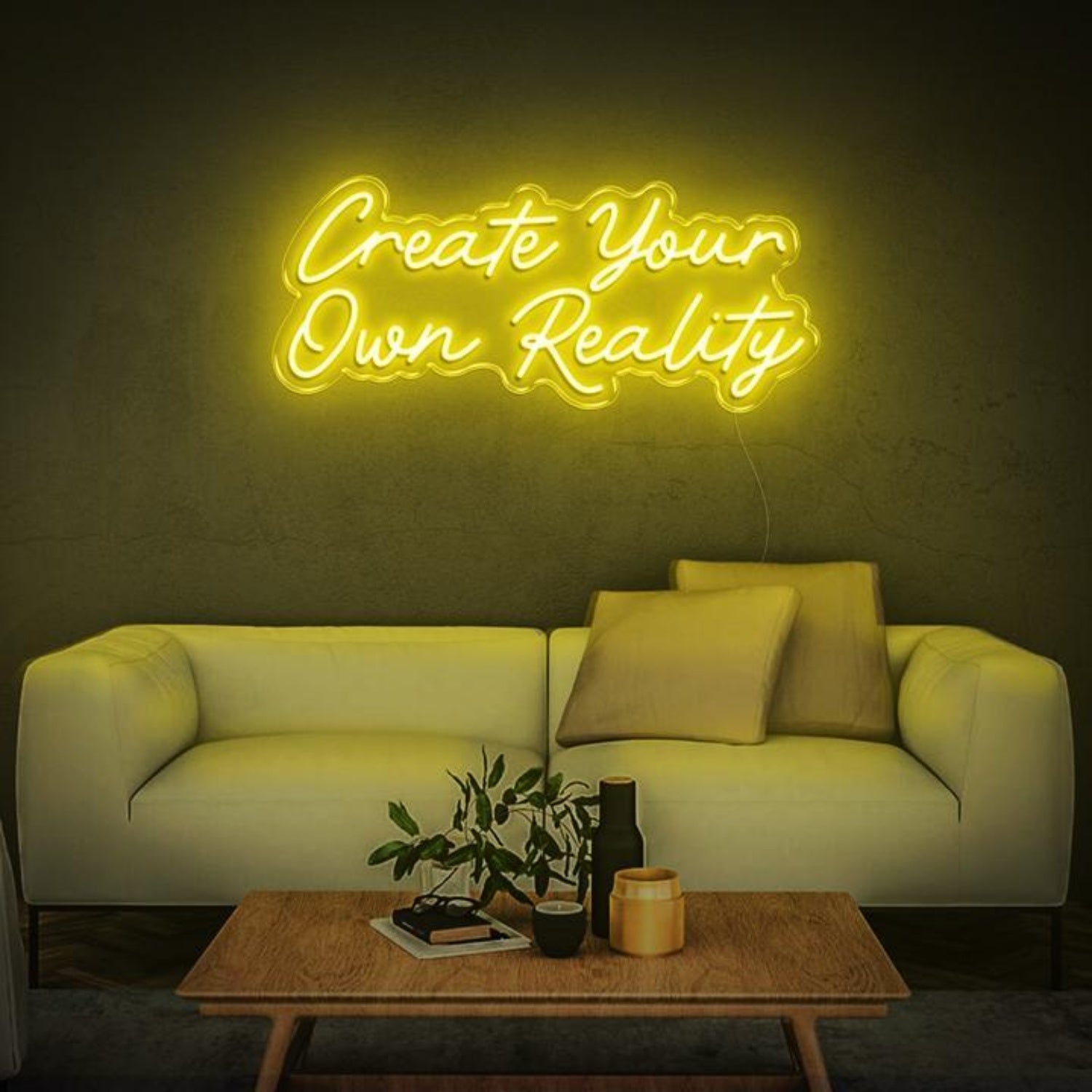 Create Your Own Reality Purple Curvy Led Neon Sign For Modern Home Wall Decor | Shineneon