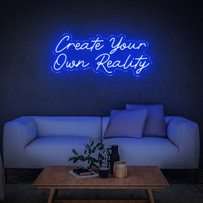 Create Your Own Reality Purple Curvy Led Neon Sign For Modern Home Wall Decor | Shineneon