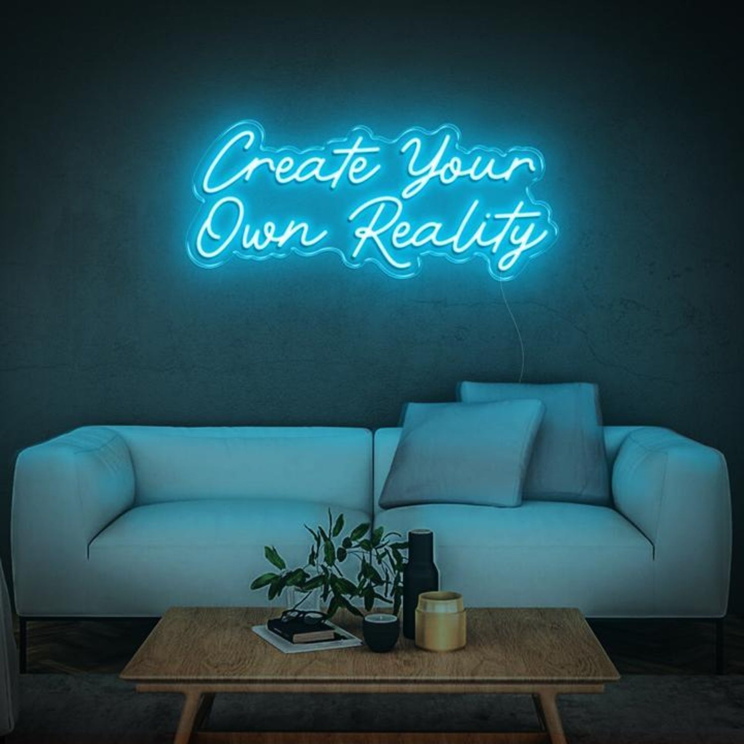 Create Your Own Reality Purple Curvy Led Neon Sign For Modern Home Wall Decor | Shineneon