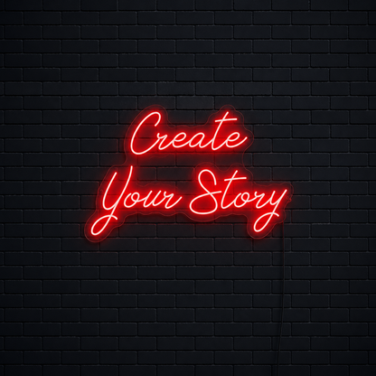 Create Your Story Wall Decor LED Neon Sign - 01 Original Product Image