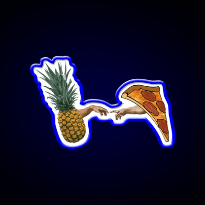 Creation Of Pineapple Pizza Snack Food Led Neon Sign Rgb Color - Shineneon