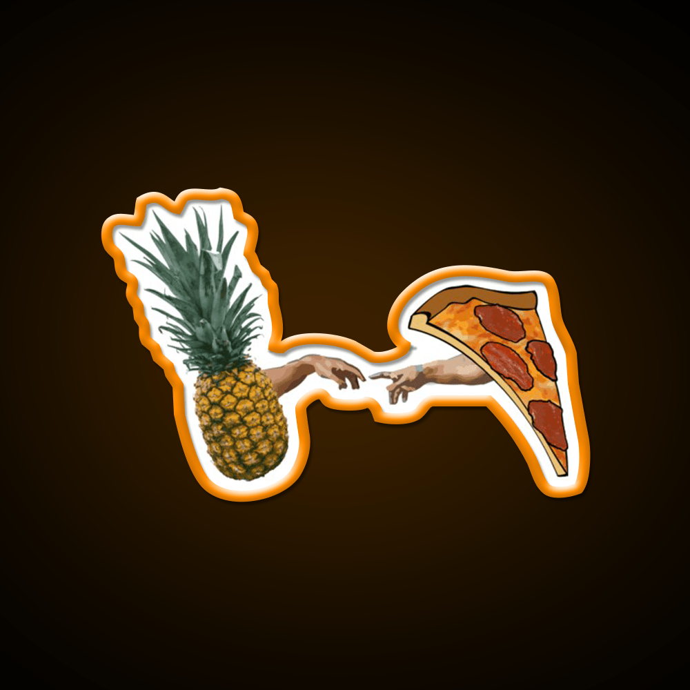 Creation Of Pineapple Pizza Snack Food Led Neon Sign Rgb Color - Shineneon