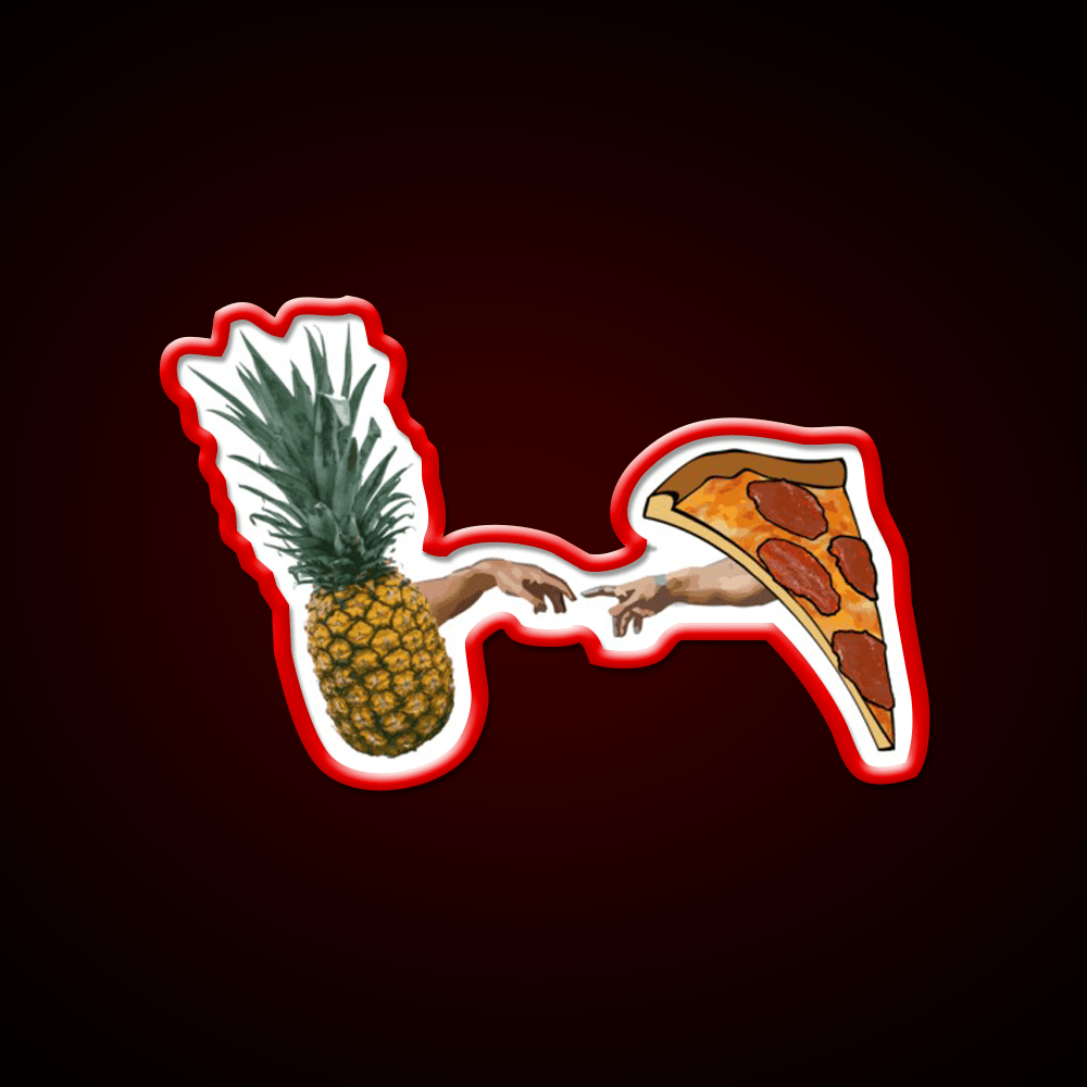Creation Of Pineapple Pizza Snack Food Led Neon Sign Rgb Color - Shineneon