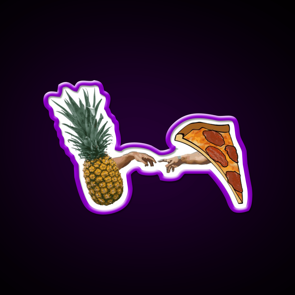 Creation Of Pineapple Pizza Snack Food Led Neon Sign Rgb Color - Shineneon