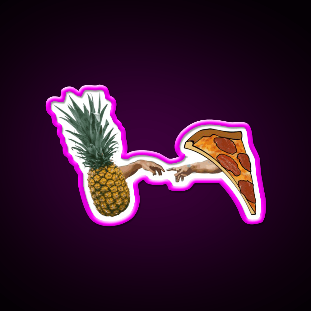 Creation Of Pineapple Pizza Snack Food Led Neon Sign Rgb Color - Shineneon
