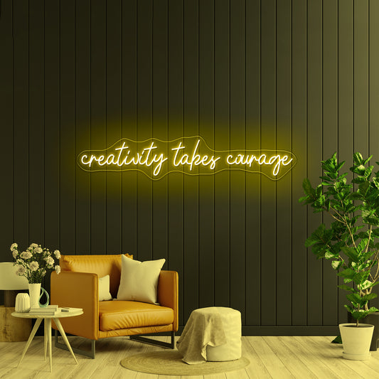 Creativity Takes Courage Home Decor Led Neon Signs