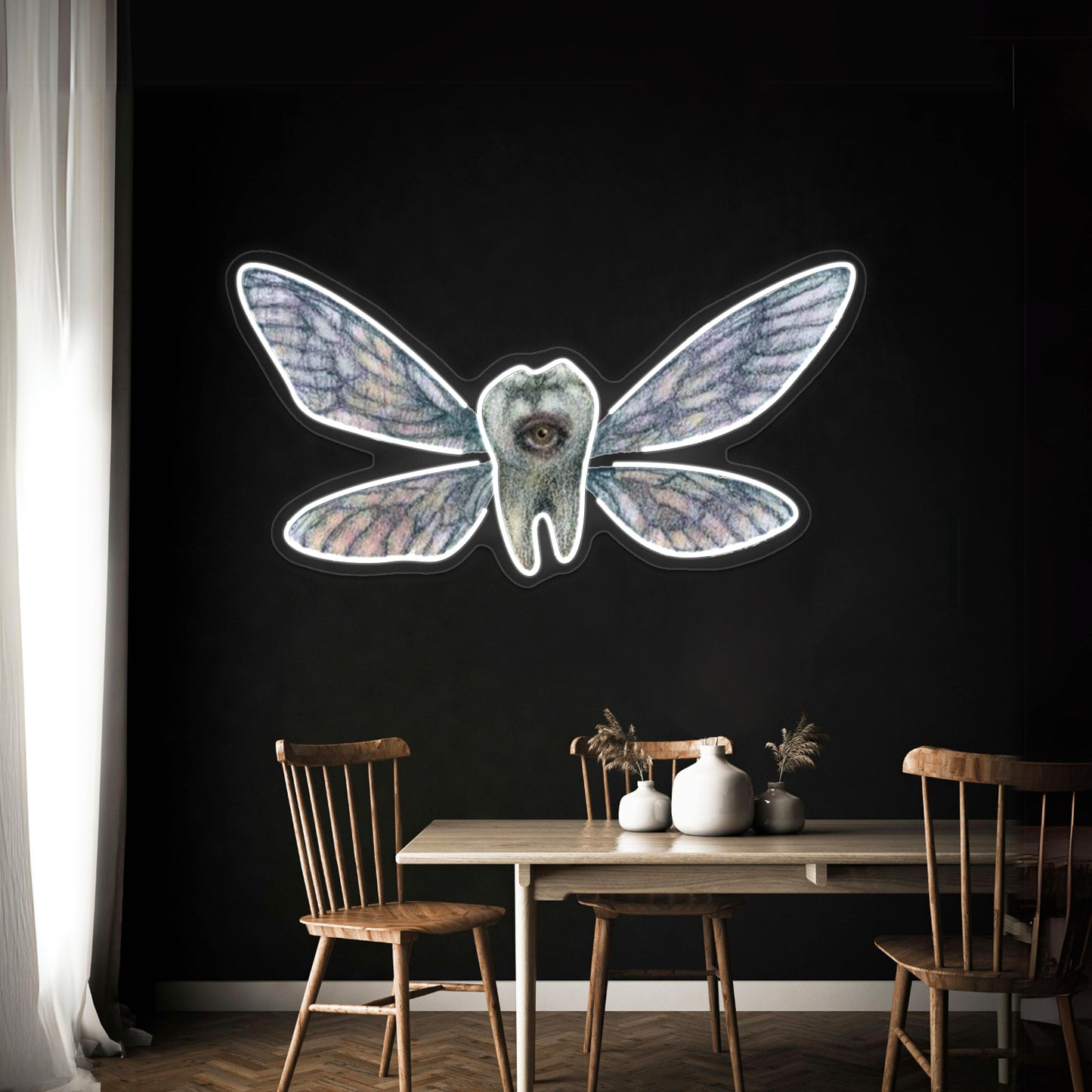 Creepy Tooth Fairy Wall Artwork Neon Signs