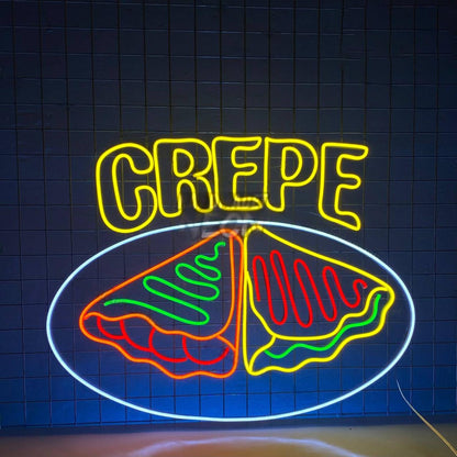 Crepe Led Neon Sign Bakery Decor | Shineneon