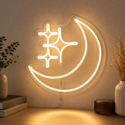 Crescent Moon Line Neon Sign LED Neon Sign high-converting product image