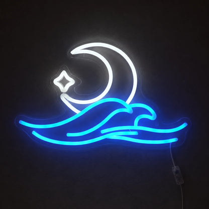 Crescent Wave Neon Sign LED Neon Sign high-converting product image