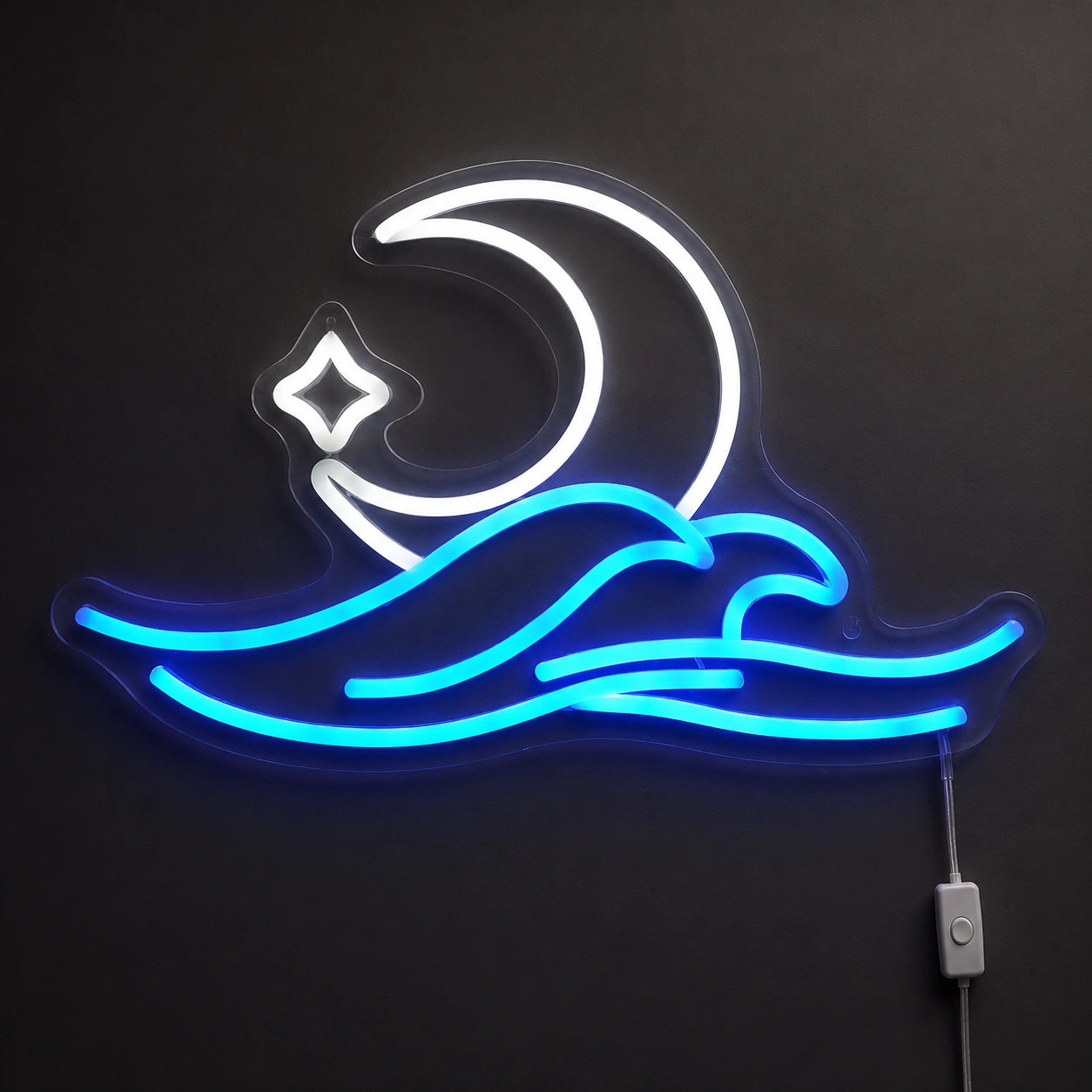 Crescent Wave Neon Sign LED Neon Sign main product image