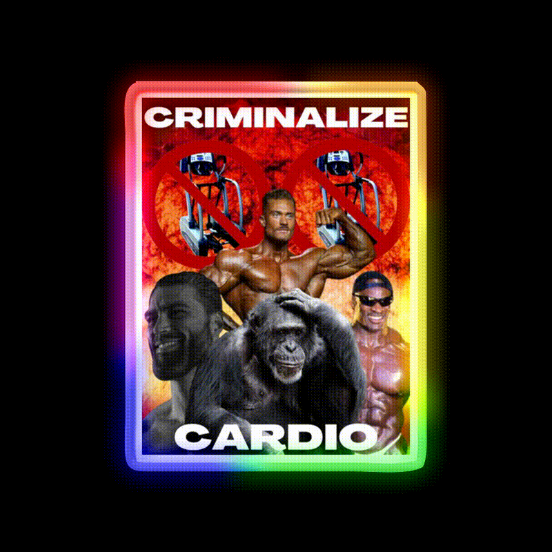 Criminalize Cardio Gym Fitness Led Neon Sign Rgb Color