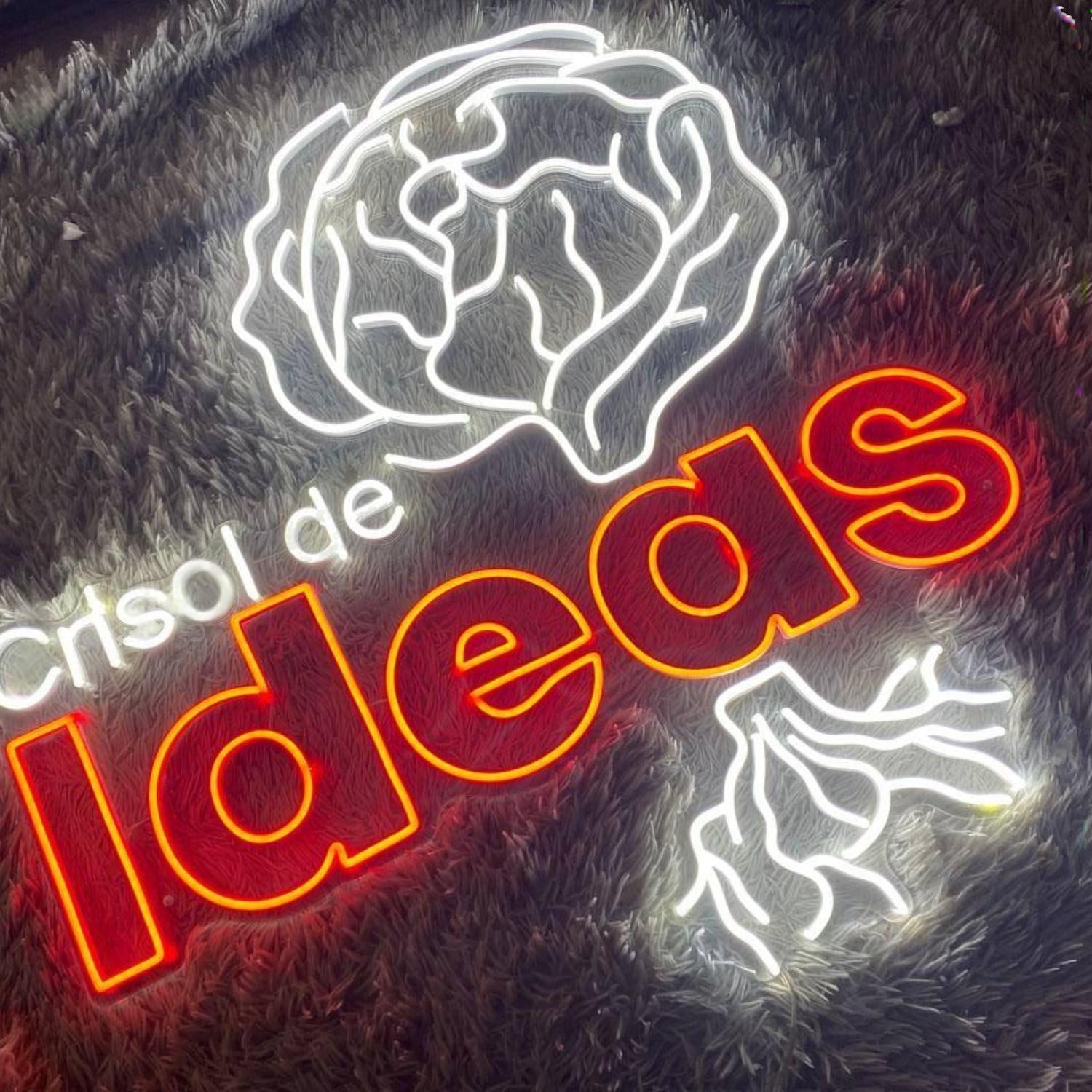 Crisol De Ideas Red-White Brain Root Led Neon Sign For Indoor Decor | Shineneon
