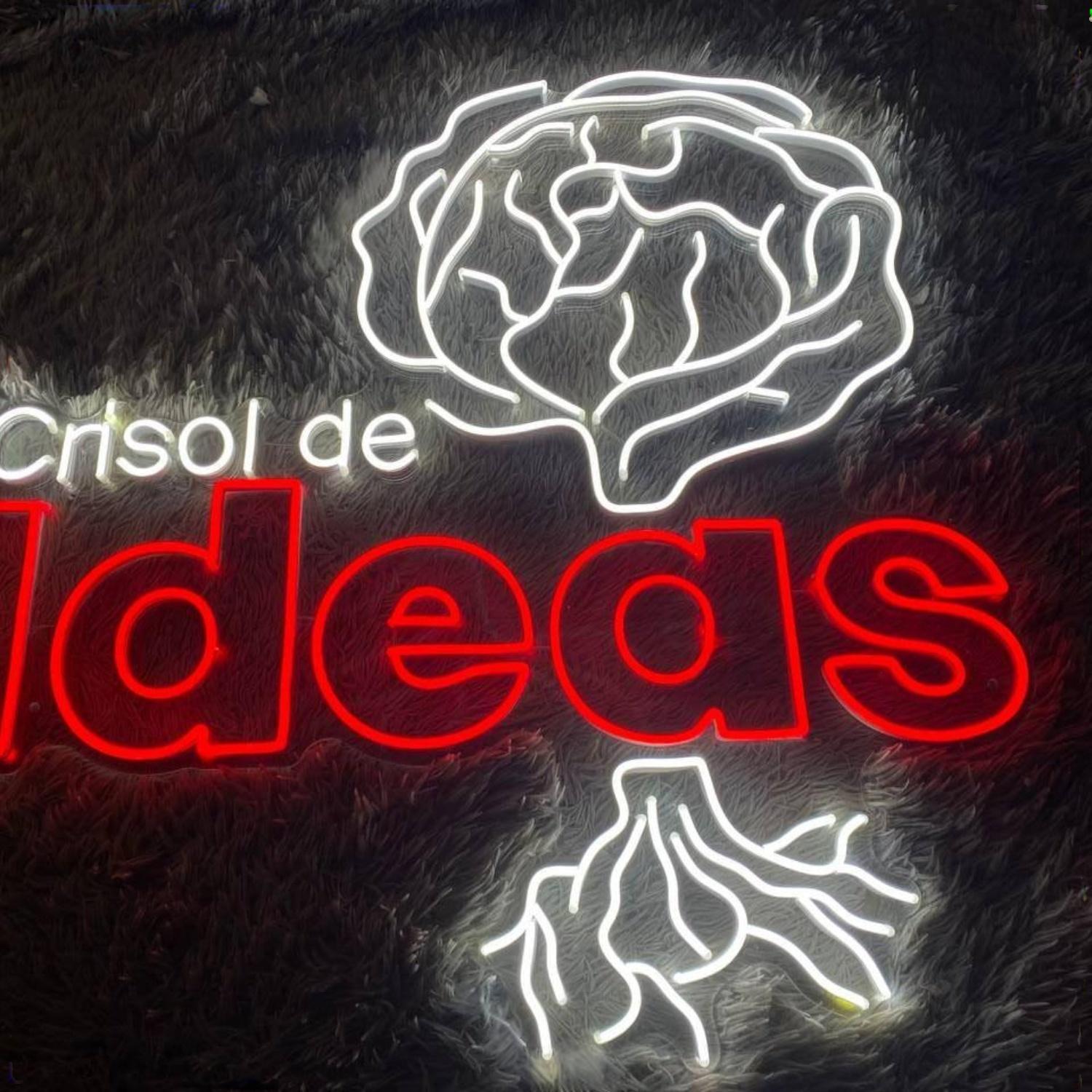 Crisol De Ideas Red-White Brain Root Led Neon Sign For Indoor Decor | Shineneon