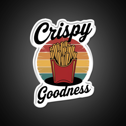 Crispy Goodness Fries Lover Fast Food Led Neon Sign For Burger Place Rgb Color - Shineneon