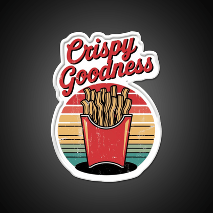 Crispy Goodness Fries Lover Led Neon Sign For Burger Place Wall Decor Rgb Color - Shineneon