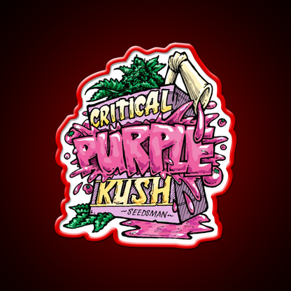 Critical Purple Kush Artwork Hemp Inspired Green Leaf Led Neon Sign Rgb Color - LED neon sign view 10