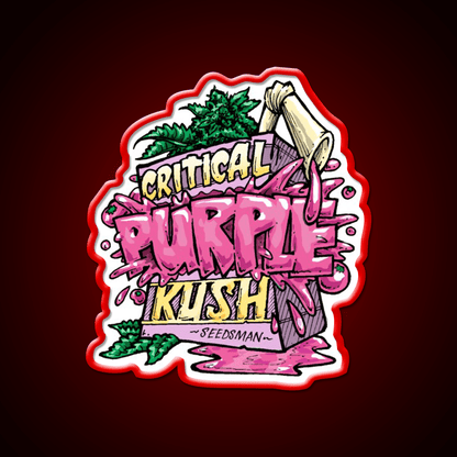 Critical Purple Kush Artwork Hemp Inspired Green Leaf Led Neon Sign Rgb Color - Shineneon