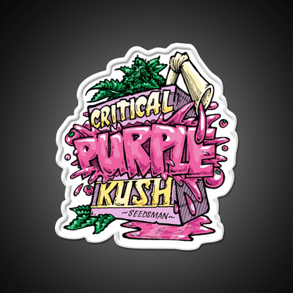 Critical Purple Kush Artwork Hemp Inspired Green Leaf Led Neon Sign Rgb Color - Shineneon
