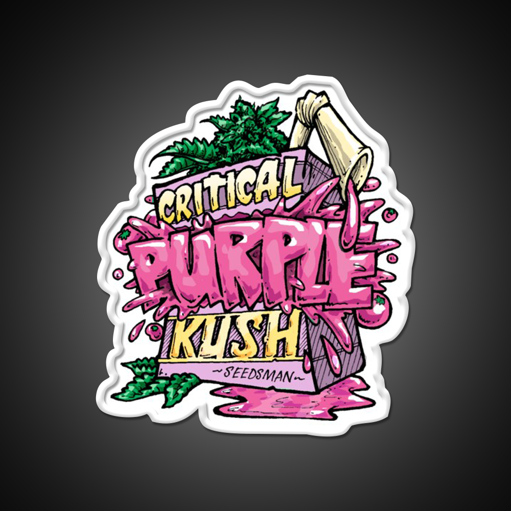 Critical Purple Kush Artwork Hemp Inspired Green Leaf Led Neon Sign Rgb Color - LED neon sign view 11