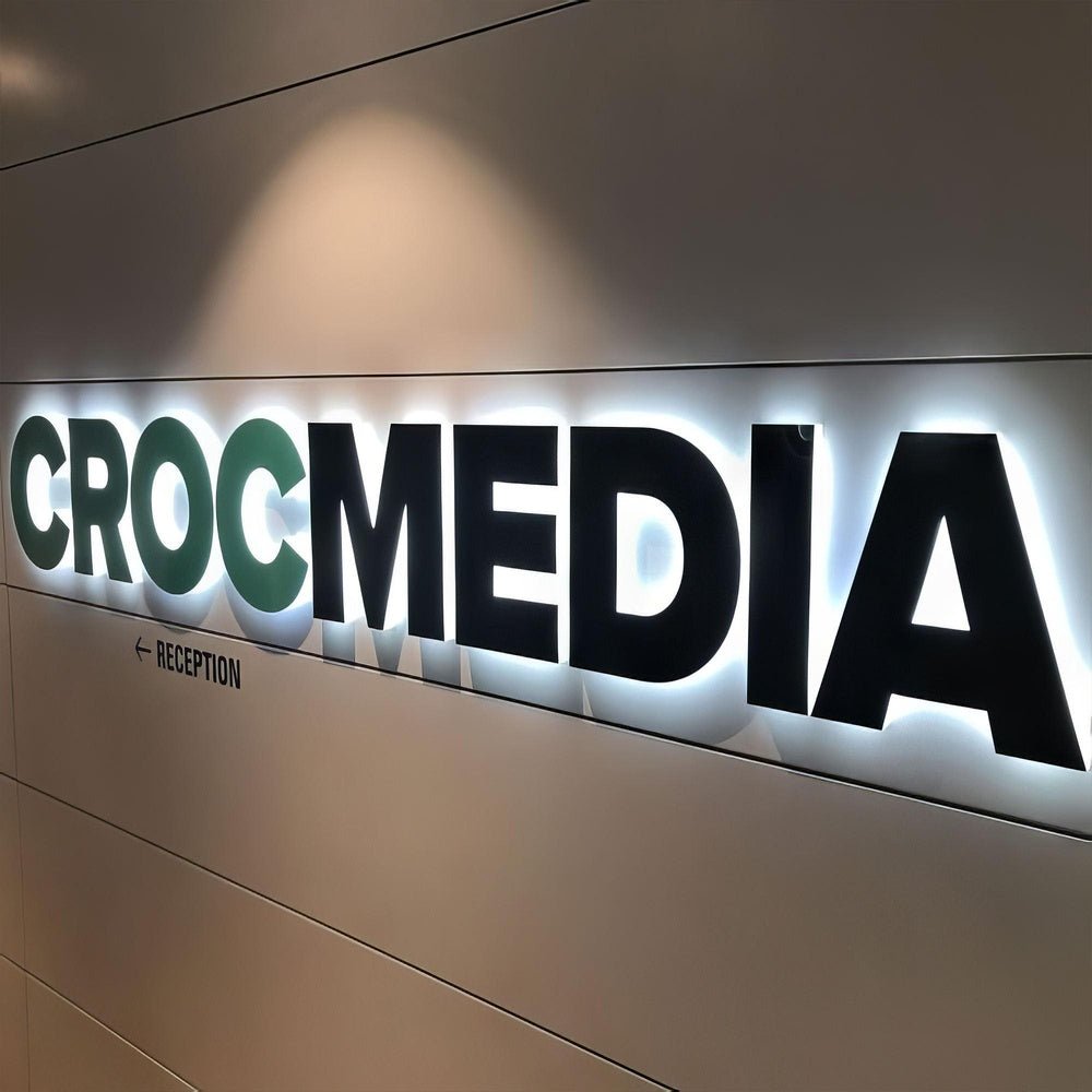 Crocmedia 3D Backlit Letters Business Metal Led Sign - Shineneon