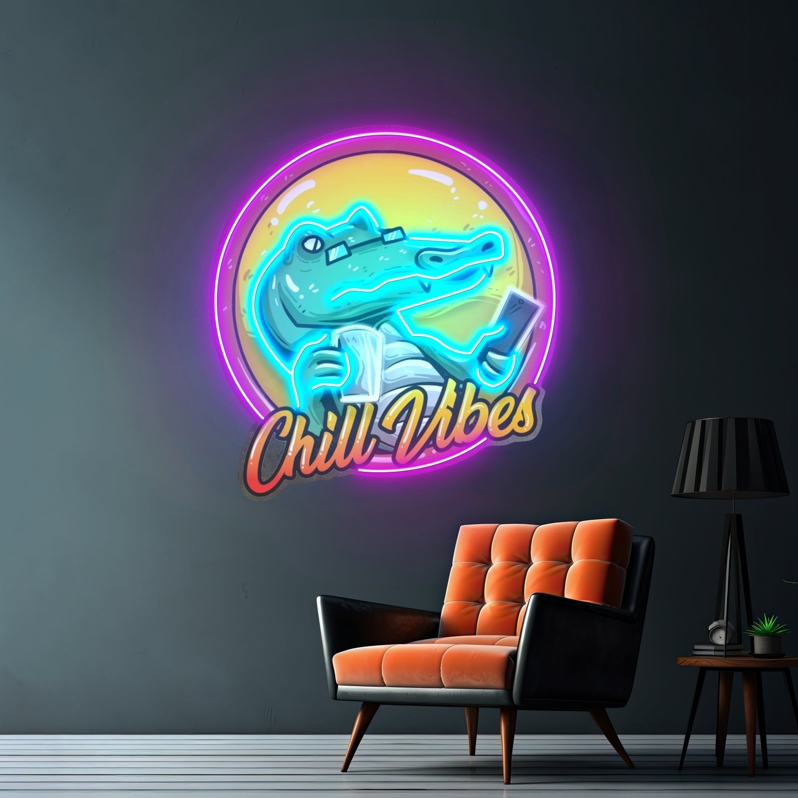 Crocodile Character Badge Led Neon Sign Light Custom Led Signs - Shineneon