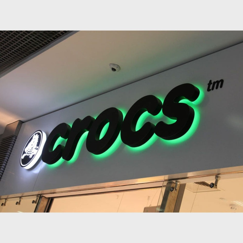 Crocs 3D Backlit Channel Letters Led Light Sign