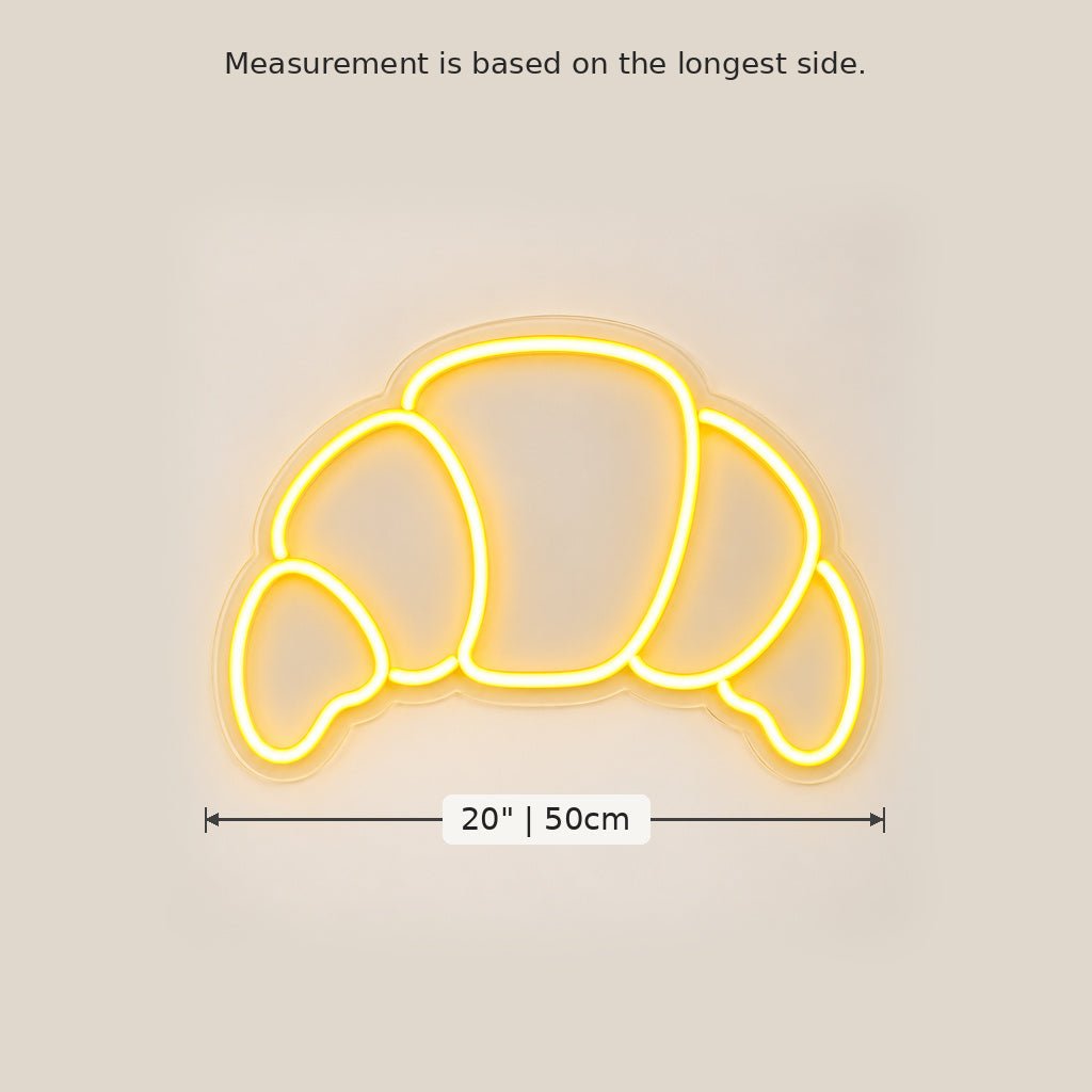 Croissant Outline LED Neon Sign - Shineneon