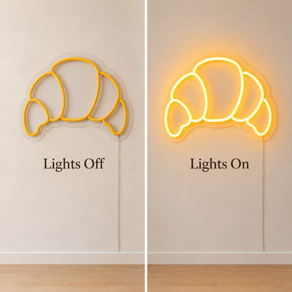 Croissant Outline LED Neon Sign - Shineneon