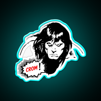 Crom The Unkind God Of Barbarians Has Returned Gym Fitness Led Neon Sign Rgb Color - Size and dimension reference