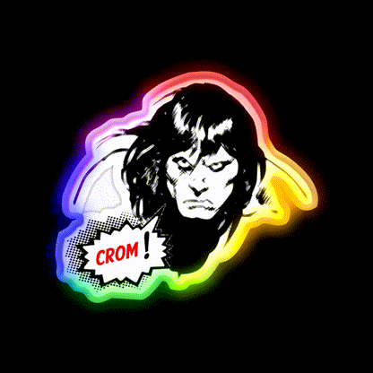Crom The Unkind God Of Barbarians Has Returned Gym Fitness Led Neon Sign Rgb Color - LED neon sign close-up detail